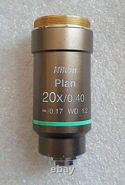 Nikon Microscope Objective Plan 20x/0.40 Objective