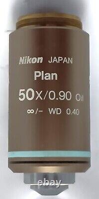 Nikon Microscope Objective Plan 50x Oil for Eclipse Series 50x/0.90? /- WD 0.40