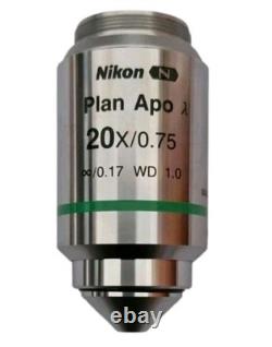Nikon Microscope Objective Plan Apo 20x 0.75 0.17 Wd 1.0