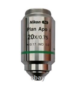 Nikon Microscope Objective Plan Apo 20x 0.75 0.17 Wd 1.0 new