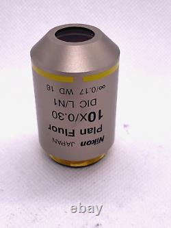 Nikon Microscope Objective Plan Fluor 10x/0.30 DIC L/N1 WD 16? /0.17 Eclipse