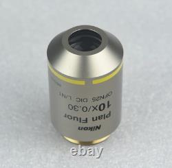 Nikon Microscope Objective Plan Fluor 10x OFN25 DIC L/N1 Lens, Made in Japan
