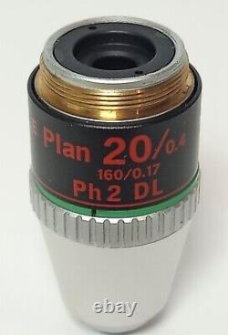 Nikon Microscope Phase Contrast Objective E Plan 20/0.4 Ph2 DL (Dark Low)
