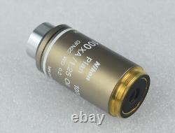Nikon Microscope Plan 100x Objective Lens M25 CFI Infinity Eclipse 50i E400 E200