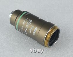 Nikon Microscope Plan 20x Objective Lens M25 CFI Infinity Eclipse 50i E400 E200