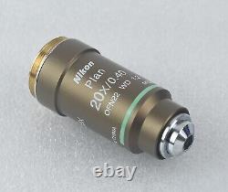 Nikon Microscope Plan 20x Objective Lens M25 CFI Infinity Eclipse for 50i, E400