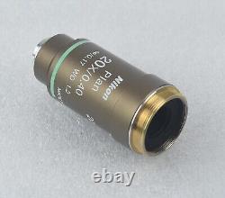 Nikon Microscope Plan 20x Objective Lens M25 CFI Infinity Eclipse for 50i, E400