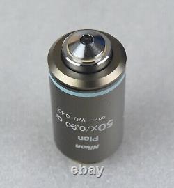 Nikon Microscope Plan 50x /0/90 Oil Objective Lens M25 CFI Infinity Eclipse