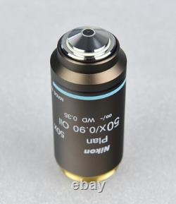 Nikon Microscope Plan 50x Oil Objective Lens M25 CFI Infinity Eclipse