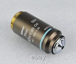 Nikon Microscope Plan 50x Oil Objective Lens M25 CFI Infinity Eclipse