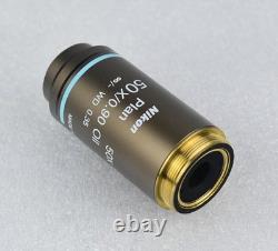 Nikon Microscope Plan 50x Oil Objective Lens M25 CFI Infinity Eclipse