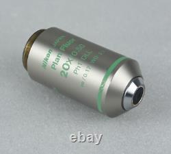 Nikon Microscope Plan Fluor 20x PH1 DLL Objective Lens M25 CFI, Made in Japan