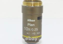 Nikon Microscope Plan Objective lens Plan 10x/0.25? /- WD 10.5