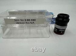 Nikon Microscope optics 4X CFI Plan Achromat 4/0.10 160/-WD25 UK STOCK