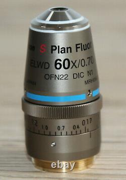 Nikon Mikroskop Microscope Objektiv S Plan Fluor ELWD 60x/0,70 DIC N1