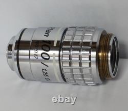 Nikon NCF Plan 100 Oil Microscope Objective Lens Used Japan