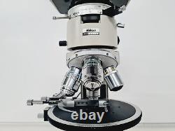 Nikon Optiphot-2 Microscope Lab with 4 x Objectives Japan M Plan, Fluor Lab