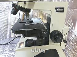 Nikon Optiphot Compound Brightfield Microscope & Objective Plan 4,10,20,40,100