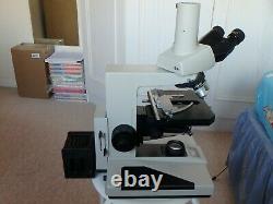 Nikon Optiphot Trinocular microscope 3 original Plan objectives Very NICE