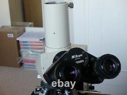 Nikon Optiphot Trinocular microscope 3 original Plan objectives Very NICE