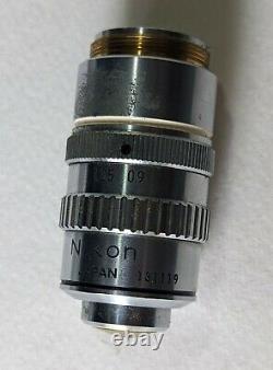 Nikon Plan 100 1.25 0.9 Oil 160/0.17 Microscope Objective Lens