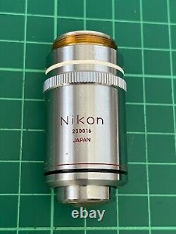 Nikon Plan 100 DM Phase Contrast microscope objective PH4 160 1.25 Oil Excellent