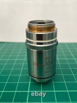 Nikon Plan 100 DM Phase Contrast microscope objective PH4 160 1.25 Oil Excellent