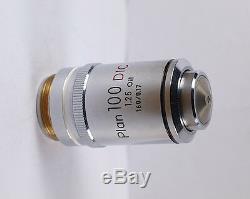 Nikon Plan 100x /1.25 Oil 160 TL DIC / Nomarski Microscope Objective