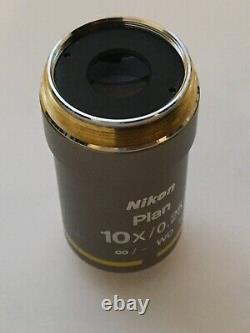 Nikon Plan 10X / 0.25 / WD 10.5. Nikon Eclipse Microscope Objective