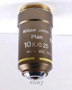 Nikon Plan 10x M25 CFI Infinity Eclipse Microscope Objective