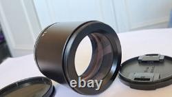 Nikon Plan 1x stereomicroscope objective with both front and rear caps