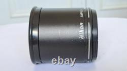 Nikon Plan 1x stereomicroscope objective with both front and rear caps