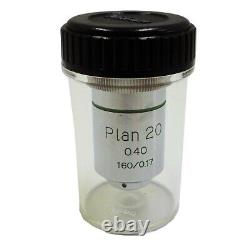 Nikon Plan 20 Microscope Objective Lens 0.40 160/0.17 Tasted Used