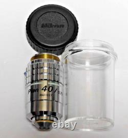 Nikon Plan 40 / 0.70 160/0.17 40x Microscope Objective Good condition From Japan