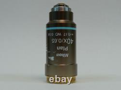 Nikon Plan 40X/0.65 /0.17 WD 0.56 Microscope Objective