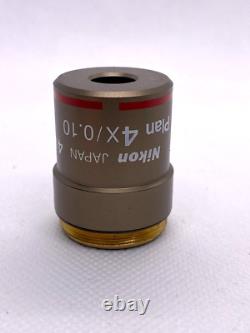 Nikon Plan 4x/0.10 Microscope Objective 30 mm working distance