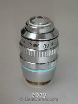 Nikon Plan 50X Oil Microscope Objective Lens 160mm with Iris Optiphot Labophot