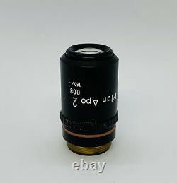 Nikon Plan APO Apochromat 2X/0.08 Microscope Objective 160mm Optiphot Labophot