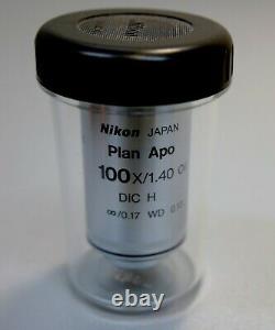 Nikon Plan Apo 100x/1.40 Oil DIC H Eclipse Microscope Objective