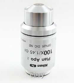 Nikon Plan Apo 100x 1.45 Lambda Oil DIC N2 Microscope Objective