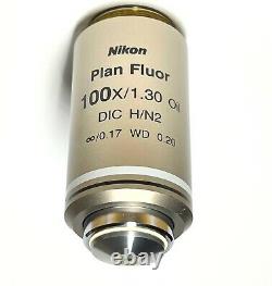 Nikon Plan FLUOR 100x /1.3 Oil DIC H/N2 CFI Eclipse Microscope Objective