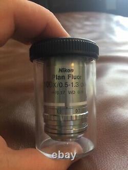 Nikon Plan Fluor 100x/0.5-1.3 Oil Iris DIC Objective MRH02902
