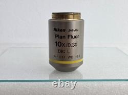 Nikon Plan Fluor 10X Microscope Lens, NA 0.30 DIC L? /0.17 WD 16.0