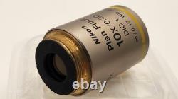 Nikon Plan Fluor 10x / 0.30 DIC L Microscope Objective Lens for M25 34734
