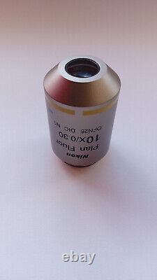 Nikon Plan Fluor 10x/0.30 Objective Microscope Lens