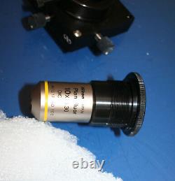 Nikon Plan Fluor 10x /. 3 DIC L Microscope Objective withNewport M-LP-1 XYZ Axis