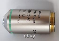 Nikon Plan Fluor 20x/0.50 Microscope Objective Lens DIC M Infinity/0.17 WD 2.1