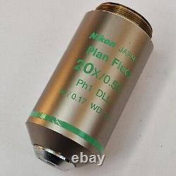 Nikon Plan Fluor 20x/0.50 Ph1 DLL WD 2.1 Infinity/0.17 Microscope Objective Lens