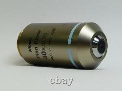 Nikon Plan Fluor 40X/0.75 /0.17 WD 0.66 OFN25 DIC M/N2 Microscope Objective