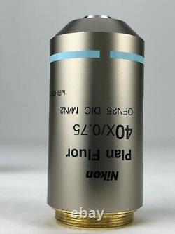Nikon Plan Fluor 40x 0.75 /0.17 DIC M/N2 Microscope Objective 103% Refund